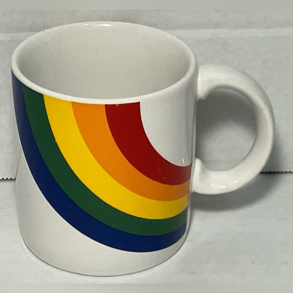 Vintage 1984 FTDA  Rainbow Mug LGBTQ Pride Coffee Mug *Excellent* Vibrant Gay
